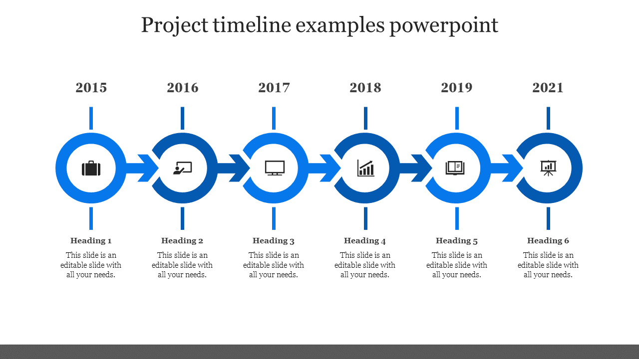 project timeline examples powerpoint-Blue